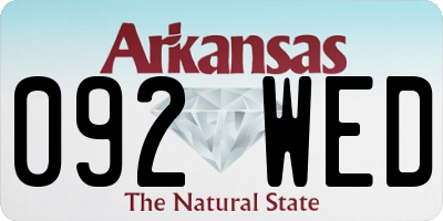 AR license plate 092WED