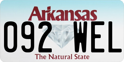 AR license plate 092WEL