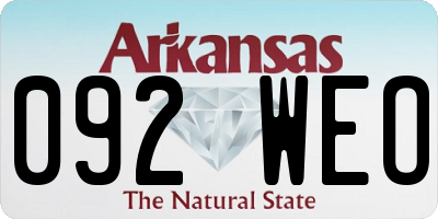 AR license plate 092WEO