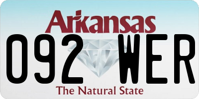 AR license plate 092WER