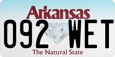 AR license plate 092WET