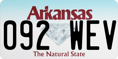 AR license plate 092WEV