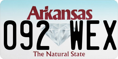 AR license plate 092WEX