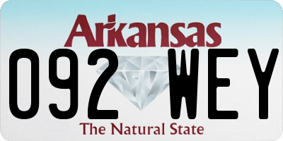 AR license plate 092WEY