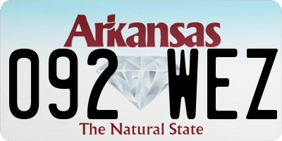 AR license plate 092WEZ
