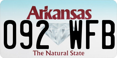 AR license plate 092WFB