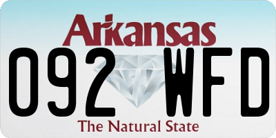 AR license plate 092WFD