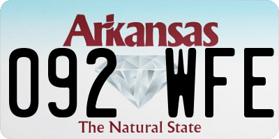 AR license plate 092WFE