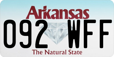 AR license plate 092WFF