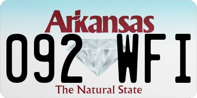 AR license plate 092WFI