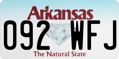 AR license plate 092WFJ