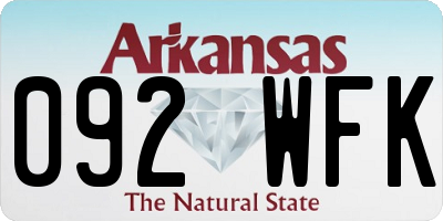 AR license plate 092WFK