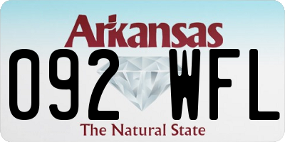 AR license plate 092WFL