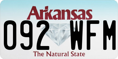 AR license plate 092WFM