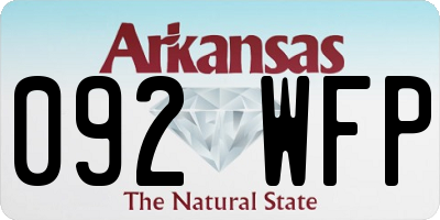 AR license plate 092WFP
