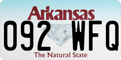 AR license plate 092WFQ