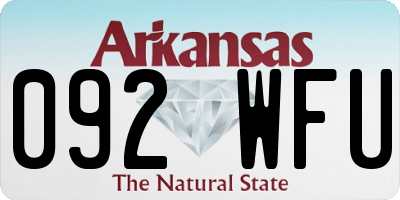 AR license plate 092WFU