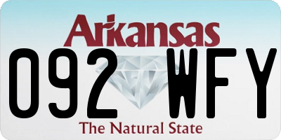 AR license plate 092WFY