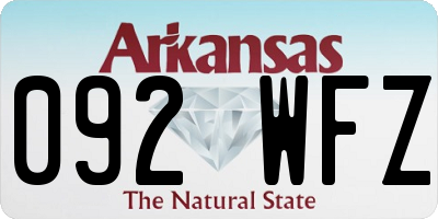 AR license plate 092WFZ