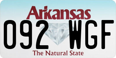 AR license plate 092WGF