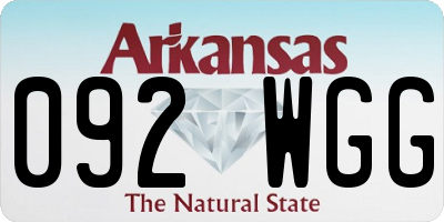 AR license plate 092WGG