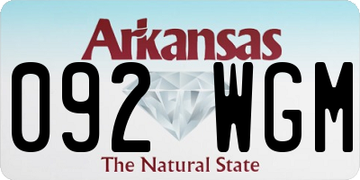 AR license plate 092WGM