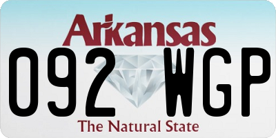 AR license plate 092WGP