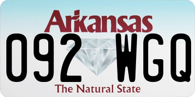 AR license plate 092WGQ