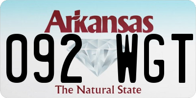 AR license plate 092WGT
