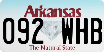 AR license plate 092WHB