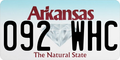 AR license plate 092WHC