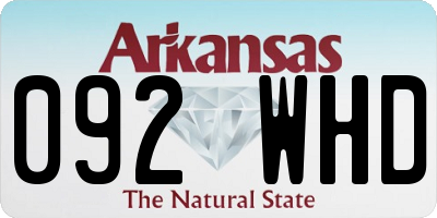 AR license plate 092WHD