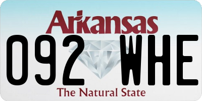AR license plate 092WHE