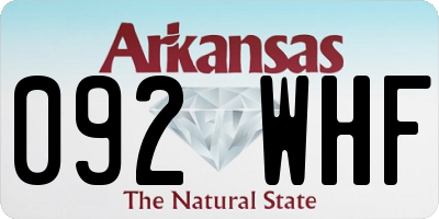 AR license plate 092WHF