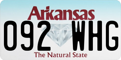 AR license plate 092WHG