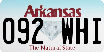 AR license plate 092WHI