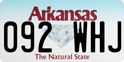 AR license plate 092WHJ