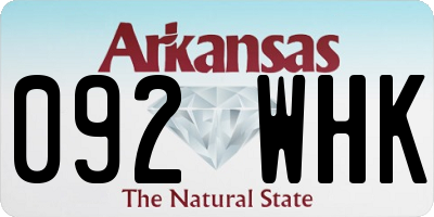 AR license plate 092WHK