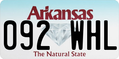 AR license plate 092WHL