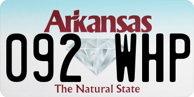AR license plate 092WHP