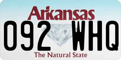 AR license plate 092WHQ
