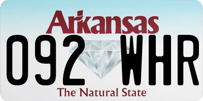 AR license plate 092WHR