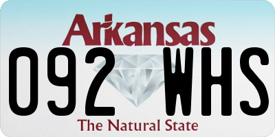 AR license plate 092WHS