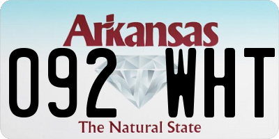 AR license plate 092WHT