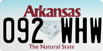 AR license plate 092WHW