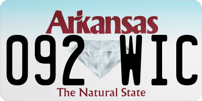 AR license plate 092WIC