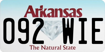 AR license plate 092WIE