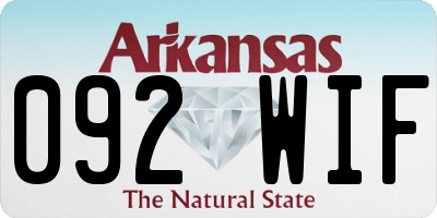 AR license plate 092WIF