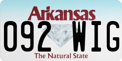 AR license plate 092WIG