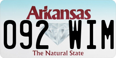 AR license plate 092WIM